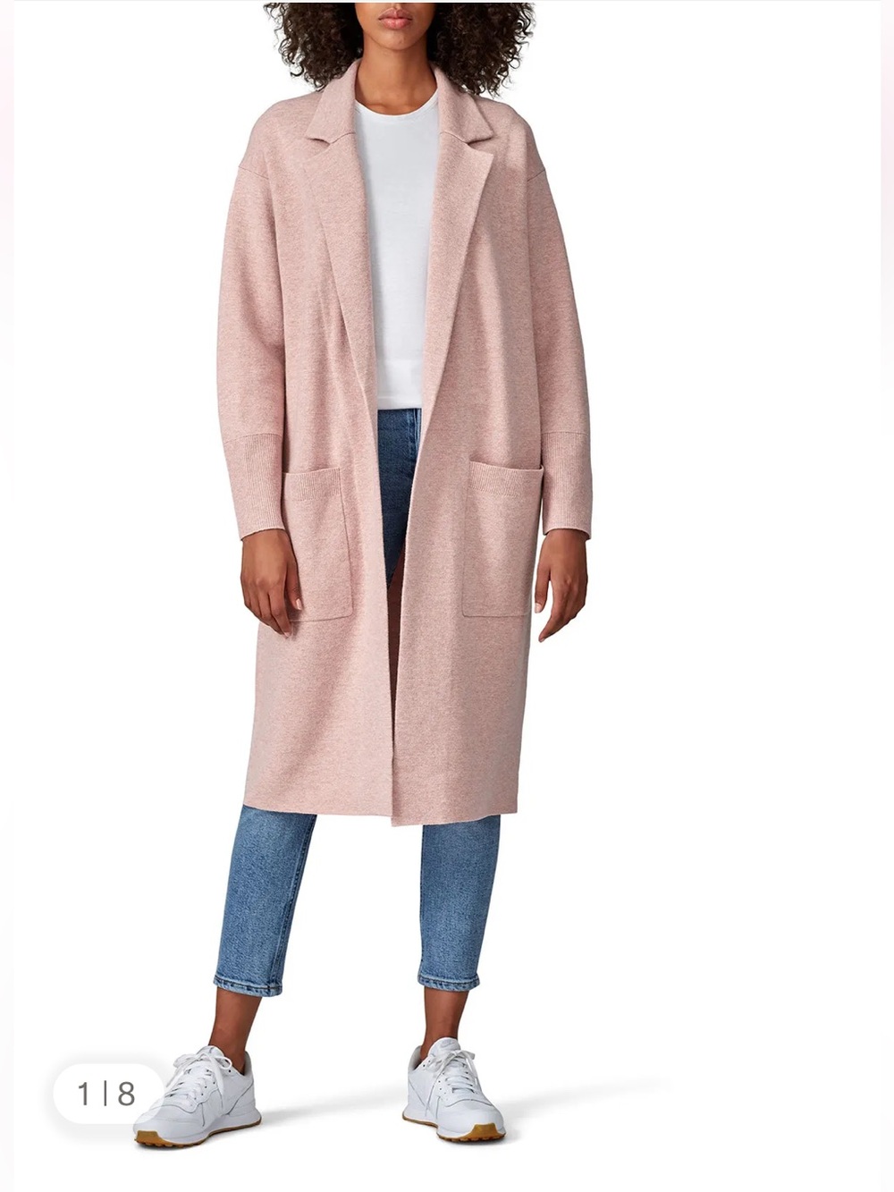 J. Crew Ella Open-Front Merino Wool/Cotton Long Sweater Blazer. Probable Large. - Picture 3 of 13